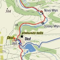 Mapka okolí Okoře